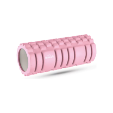 Масажний ролик Queenfit для йоги та фітнесу EVA 33*14 см рожевий