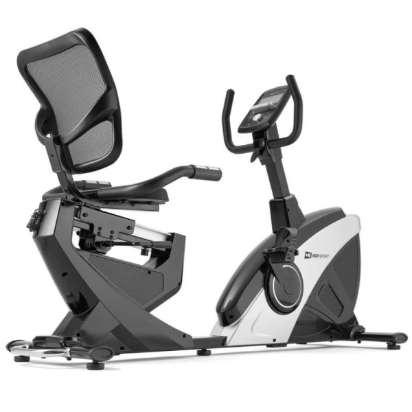 Горизонтальний велотренажер Hop-Sport HS-070L Helix сріблястий iConsole+