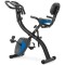 Велотренажер магнітний Hop-Sport HS-3010X Grix X-Bike з еспандерами чорно-синій