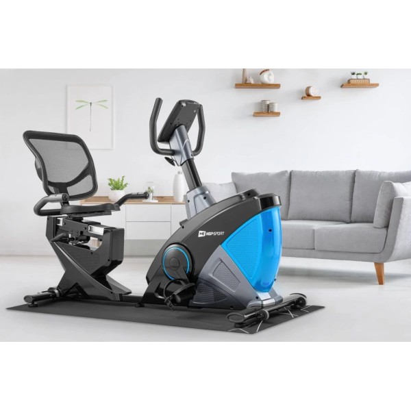 Горизонтальний велотренажер Hop-Sport HS-070L Helix синій iConsole+