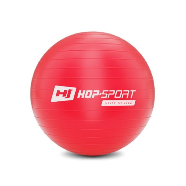 Фітбол Hop-Sport 45 см червоний + насос 2020