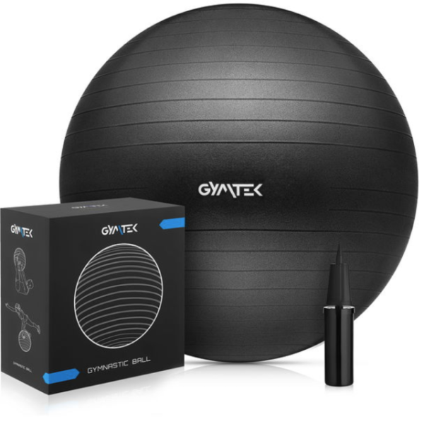 Фітбол Gymtek 65 см чорний + насос