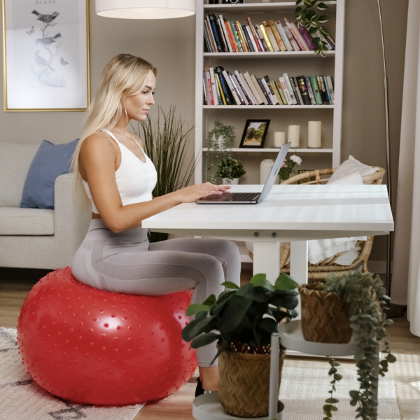 Фітбол масажний Hop-Sport 65 см червоний + насос