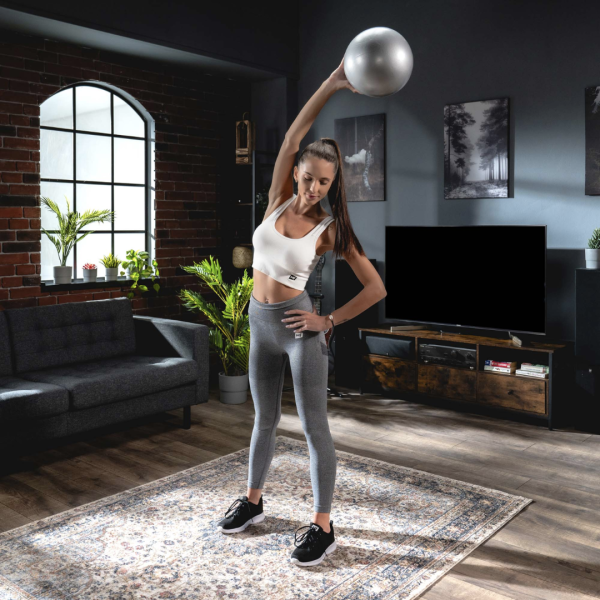 Фітбол Hop-Sport 25 cм сріблястий