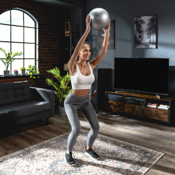 Фітбол Hop-Sport 25 cм сріблястий