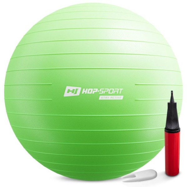 Фітбол Hop-Sport 85 см зелений + насос 2020