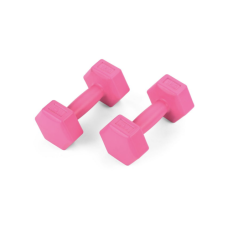Пара гантелей для фітнесу Gymtek 2х1кг рожевий