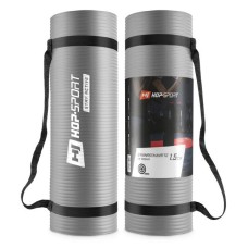 Мат для фітнесу та йоги Hop-Sport HS-N015GM 1,5 см сірий