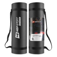 Мат для фітнесу та йоги Hop-Sport HS-N015GM 1,5 см чорний