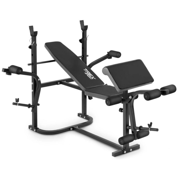 Набір Hop-Sport Premium 75кг з лавою TX-020, штангами та гантелями