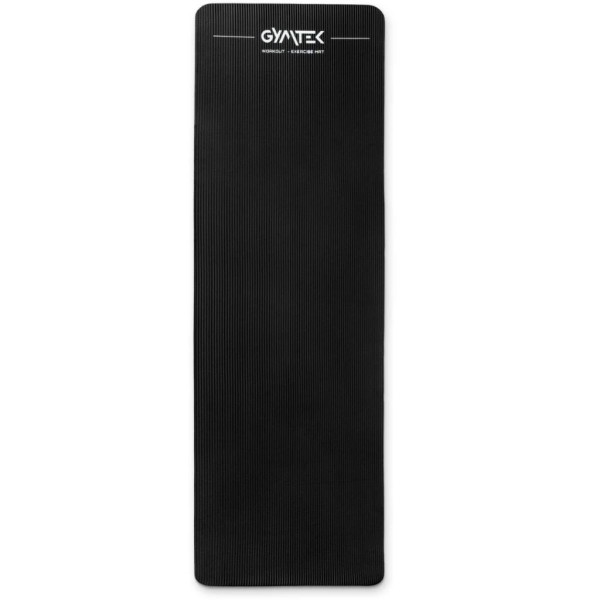 Килимок (мат) для йоги та фітнесу Gymtek NBR 1 см чорний