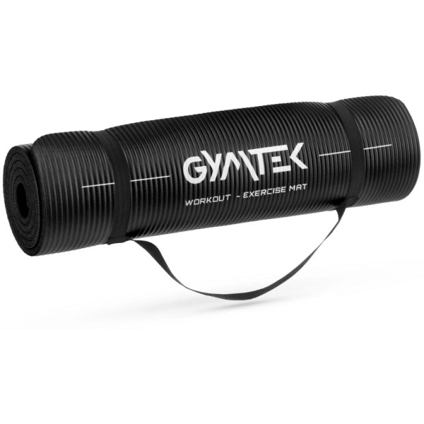 Килимок (мат) для йоги та фітнесу Gymtek NBR 1 см чорний