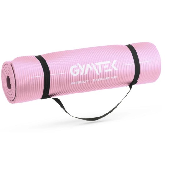 Килимок (мат) для йоги та фітнесу Gymtek NBR 1 см рожевий