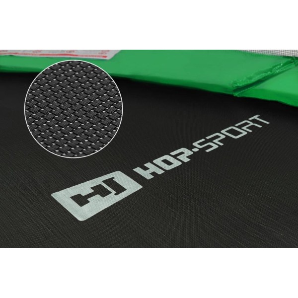 Батут Hop-Sport 10ft (305cm) чорно-зелений з внутрішньою сіткою (4 ноги)