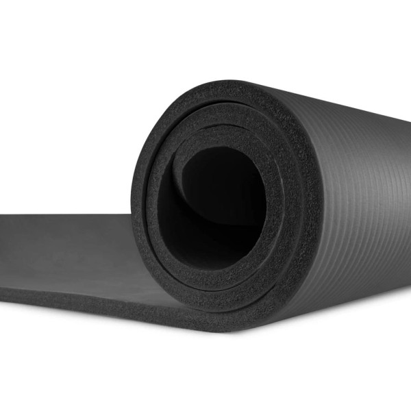 Мат для фітнесу та йоги з отворами Hop-Sport HS-N015GM 1,5 см чорний