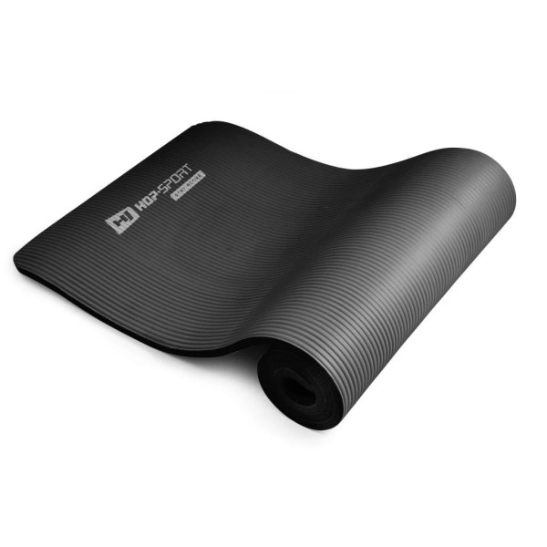 Мат для фітнесу та йоги з отворами Hop-Sport HS-N015GM 1,5 см чорний