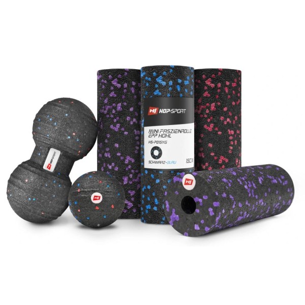 Міні масажний ролик (валик, роллер) Hop-Sport EPP 15 см HS-P015YG чорно-синій