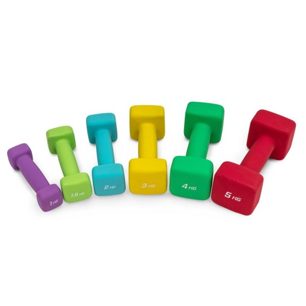 Гантелі для фітнесу неопренові квадратні Hop-Sport HS-V020DS 2х2кг