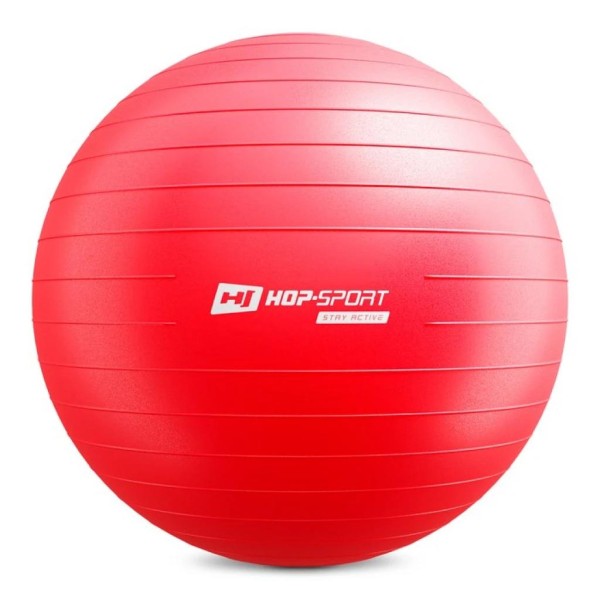 Фітбол Hop-Sport 75 см червоний + насос 2020