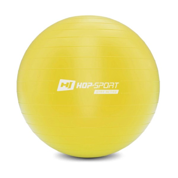 Фітбол Hop-Sport 75 см жовтий + насос 2020