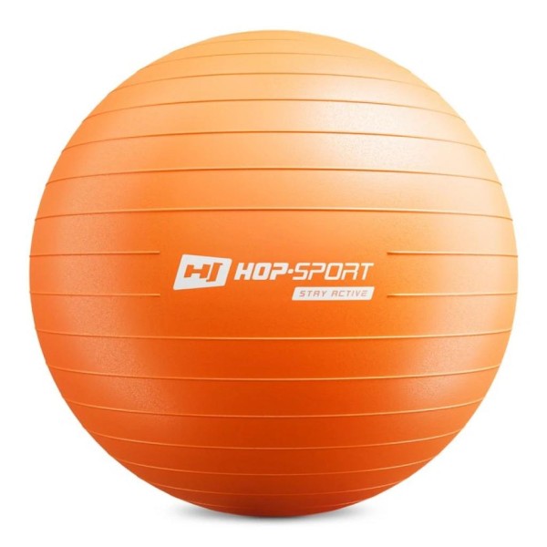 Фітбол Hop-Sport 65 см помаранчевий + насос 2020