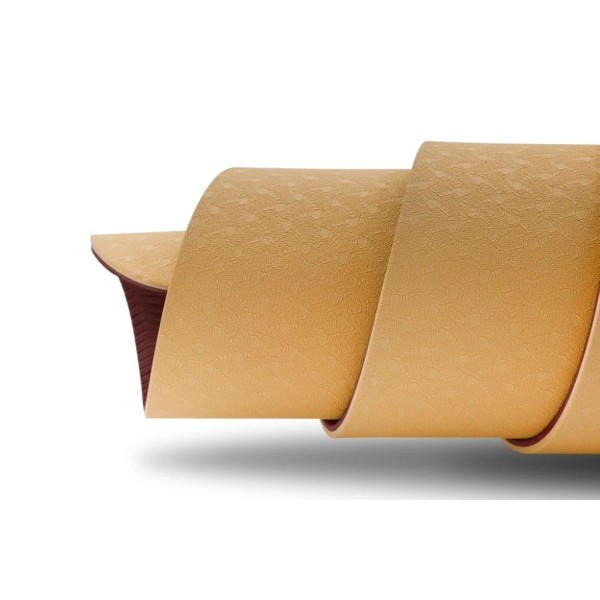 Фітнес-килимок з отворами Hop-Sport TPE 0,8 см HS-T008GM помаранчево-червоний