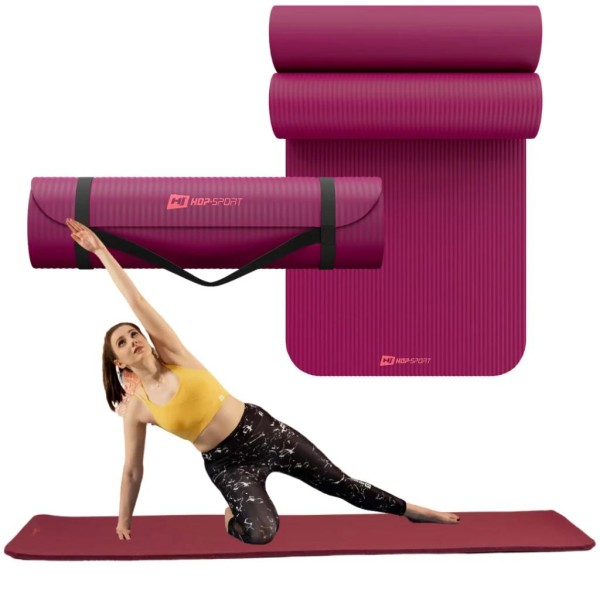 Коврик для йоги Hop-Sport HS-NB010GM NBR 1см ягідний