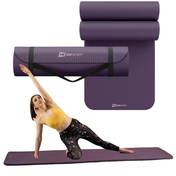 Коврик для йоги Hop-Sport HS-NB010GM NBR 1см баклажановий