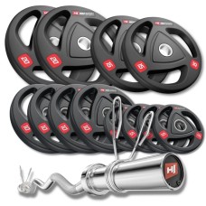 Набір олімпійський Hop-Sport Pro 140 кг з W-подібним грифом
