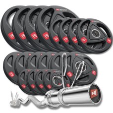 Набір олімпійський Hop-Sport Pro 90 кг з W-подібним грифом
