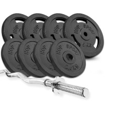 Набір Hop-Sport Strong 37 кг з W-подібним грифом