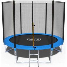 Батут Funfit 8ft (252см) синій з зовнішньою сіткою