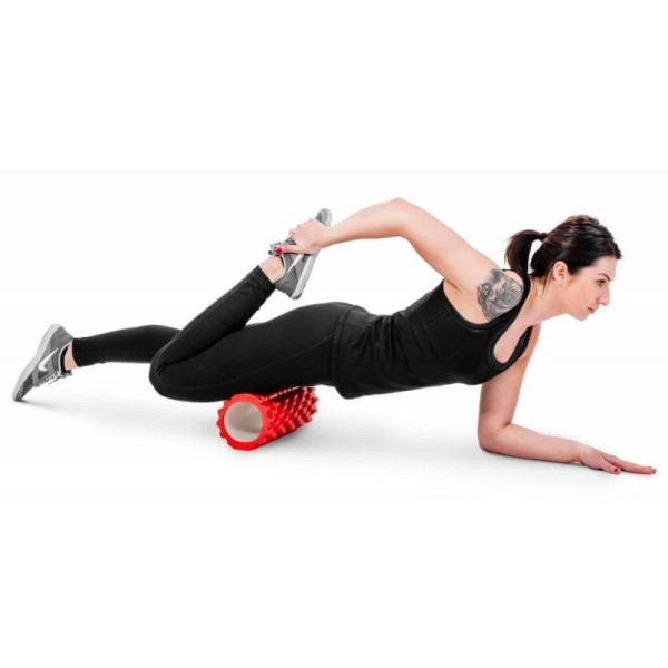 Роллер масажер (валик, ролик) Hop-Sport EVA 33 x 10см HS-A033YG червоний