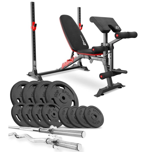 Набір STRONG 108 кг з лавкою HS-1095