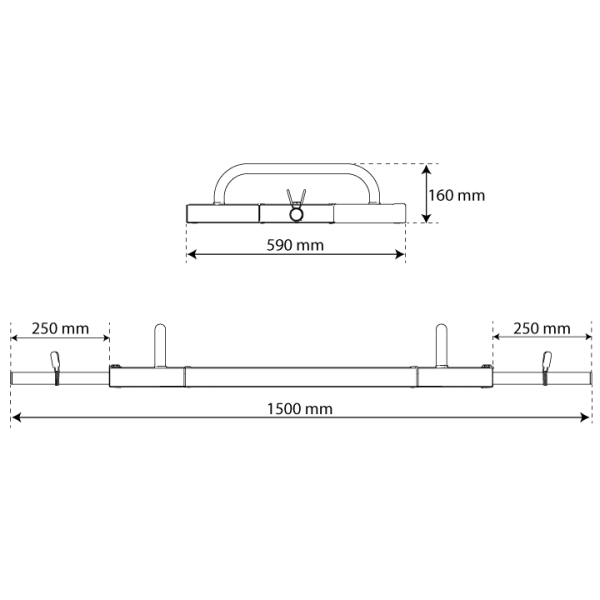 Гриф гексагональний 150см 30мм Trap Bar K-Sport (KS-325)