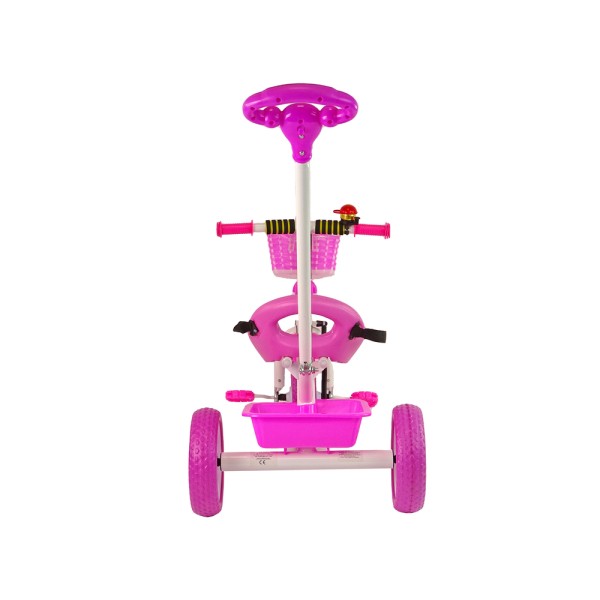 Триколісний велосипед з ручкою для батьків Lean Trike PRO100, рожевий