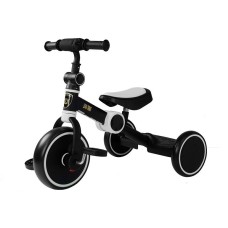Триколісний велосипед-біговел Lean Toys чорно-білий (7678)