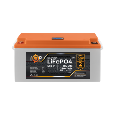 Акумулятор LP LiFePO4 12,8V - 180 Ah (2304Wh) (BMS 80A/40А) пластик LCD для ДБЖ