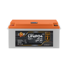 Акумулятор LP LiFePO4 12,8V - 180 Ah (2304Wh) (BMS 80A/40А) пластик LCD