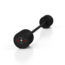 Штанга обгумована Marbo Sport 50кг, мат червоний