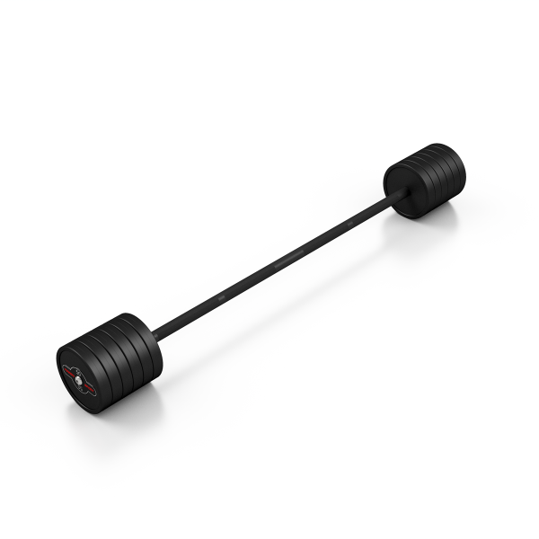 Штанга обгумована Marbo Sport 50кг, мат червоний