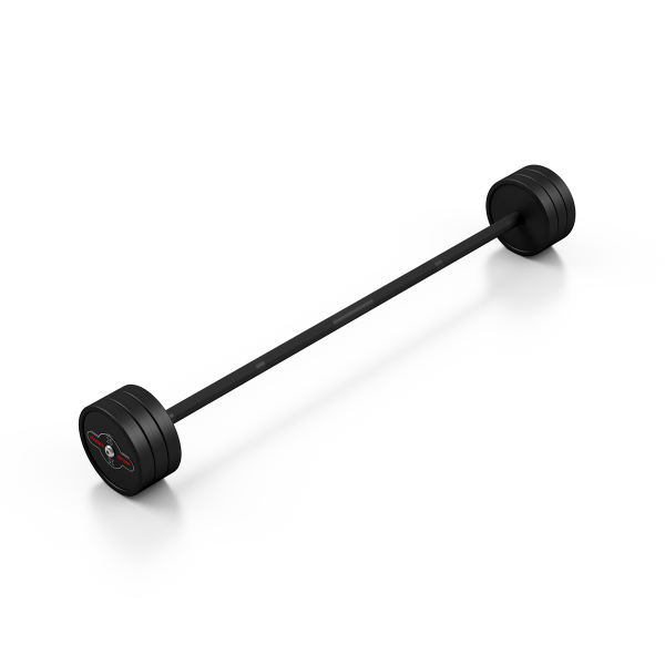 Штанга обгумована Marbo Sport 25кг, мат червоний
