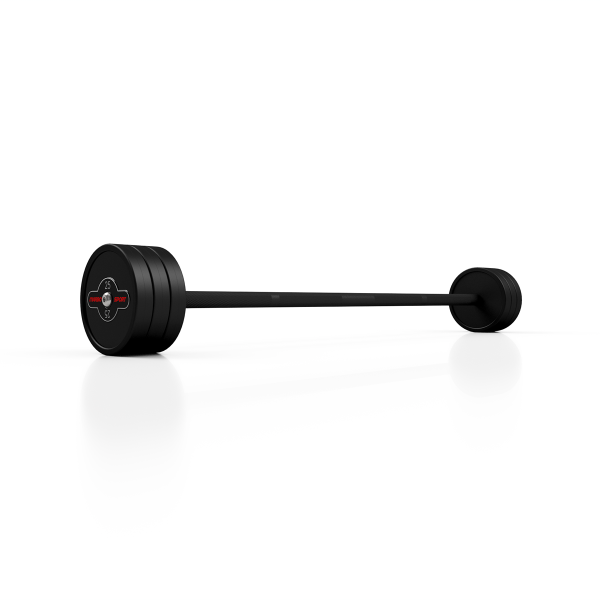 Штанга обгумована Marbo Sport 25кг, мат червоний