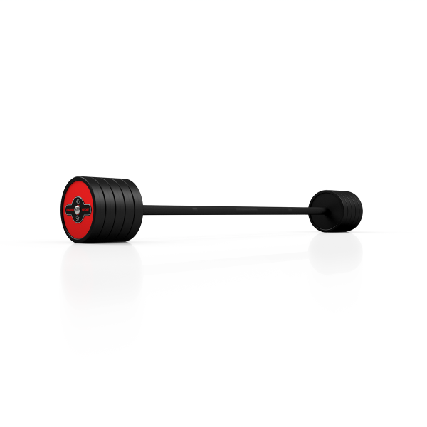 Штанга обгумована Marbo Sport 45кг, глянець червоний