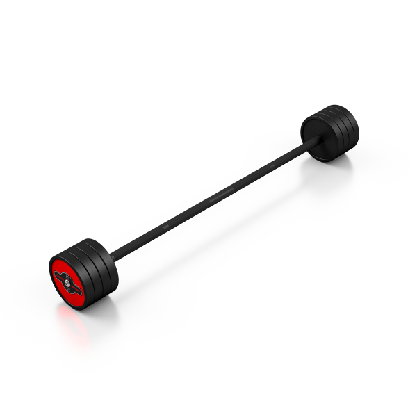 Штанга з прямим грифом Marbo Sport 35 кг червоний глянець