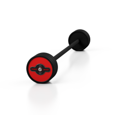 Штанга обгумована Marbo Sport 25кг, глянець червоний