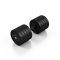 Гантель металева обгумована Marbo Sport, 40кг, чорний