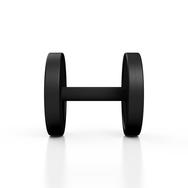 Гантель металева обгумована Marbo Sport, 7,5кг, червоний