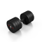 Гантель металева обгумована Marbo Sport, 30кг, чорний