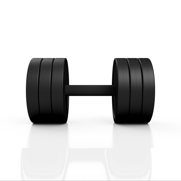 Гантель прогумована Marbo Sport 22,5кг червона